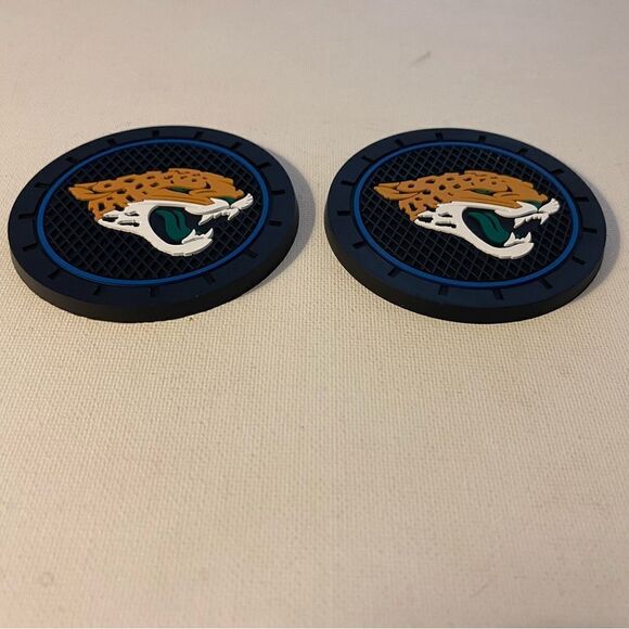 NFL Jacksonville Jaguars Car Cup Holder Coasters set of 2 NWT - Picture 2 of 3
